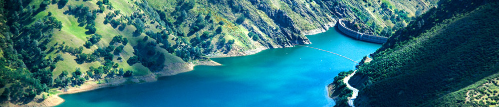 Lake Berryessa lake and dam.